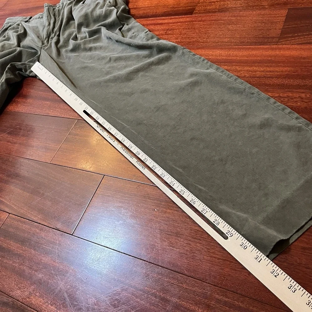 Tommy Bahama Pants Mens 36x34 Olive Green Silk Pleated Preppy Casual Wedding